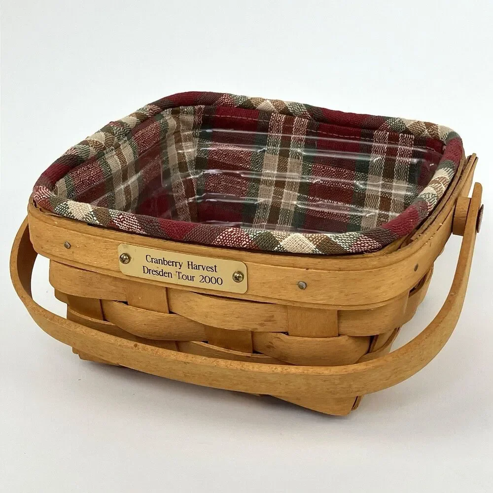 Longaberger Small Berry Basket 2000 | Signed /w Liner Dresden Tour VTG (11312)